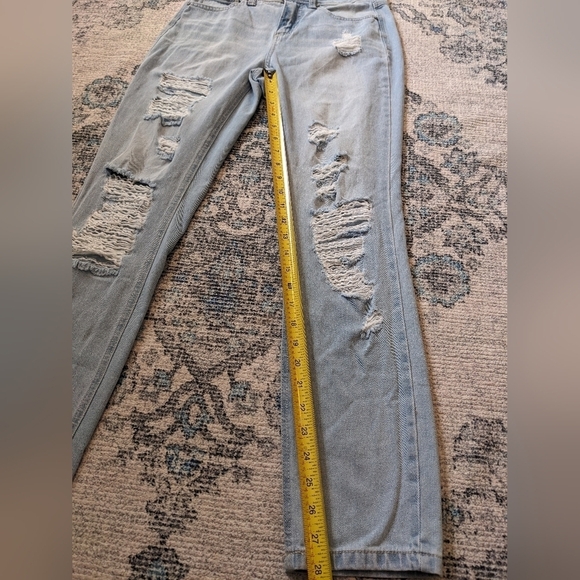 Sound/Style dissestresed comfort stretch Mide rise blue jeans size 4 - Picture 5 of 6